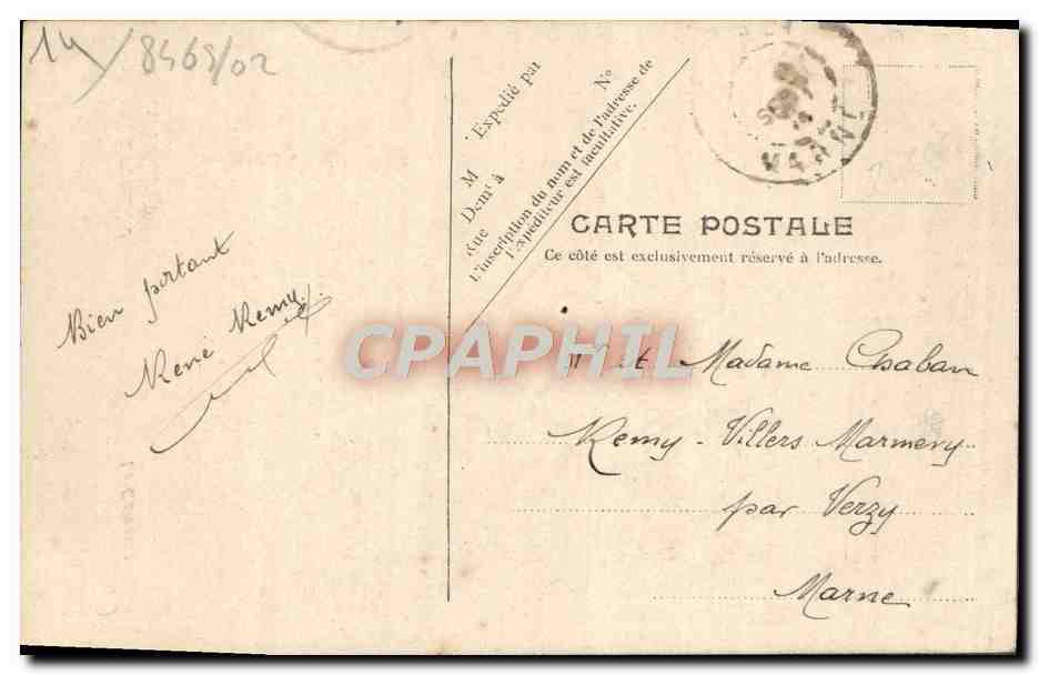CPA Trouville Le Calvaire — Rückseite