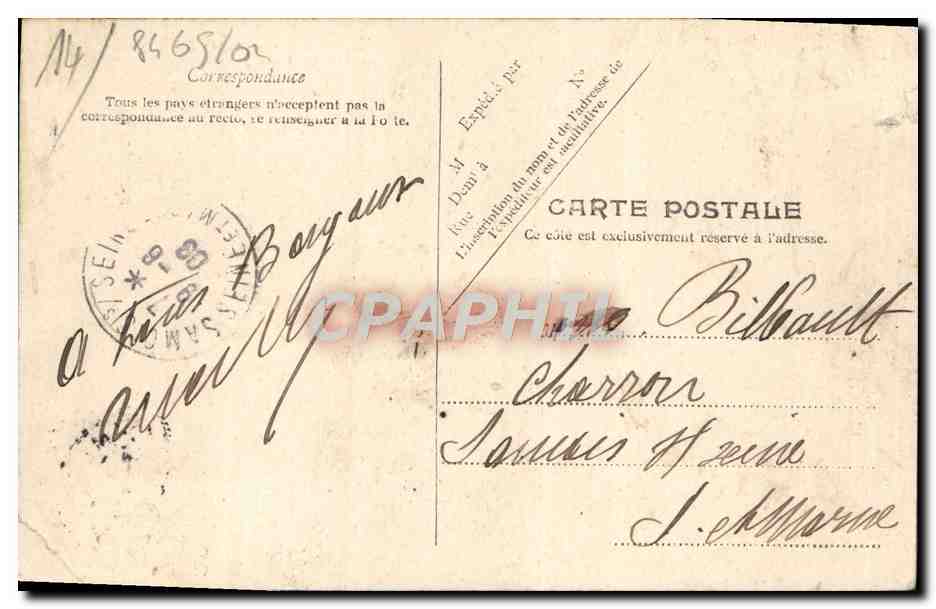 CPA Trouville Le Calvaire — Rückseite