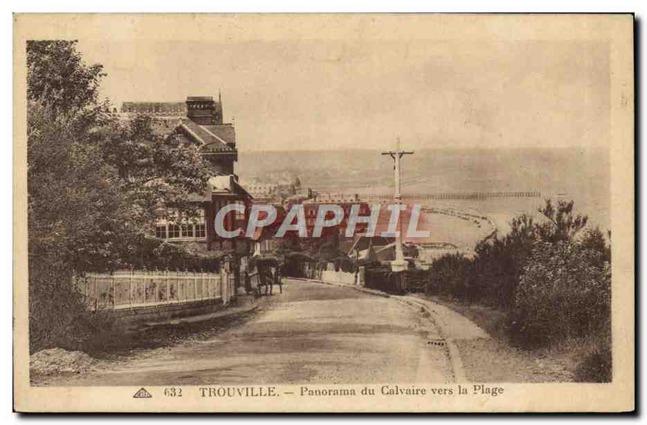 CPA Trouville Reine des Plages panorama du Calvaire