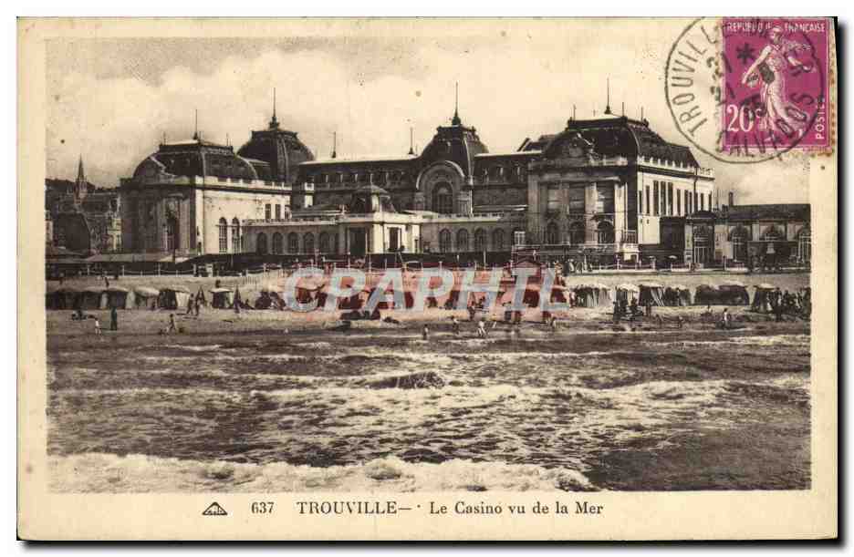 CPA Trouville Le Casino Vu de la Mer