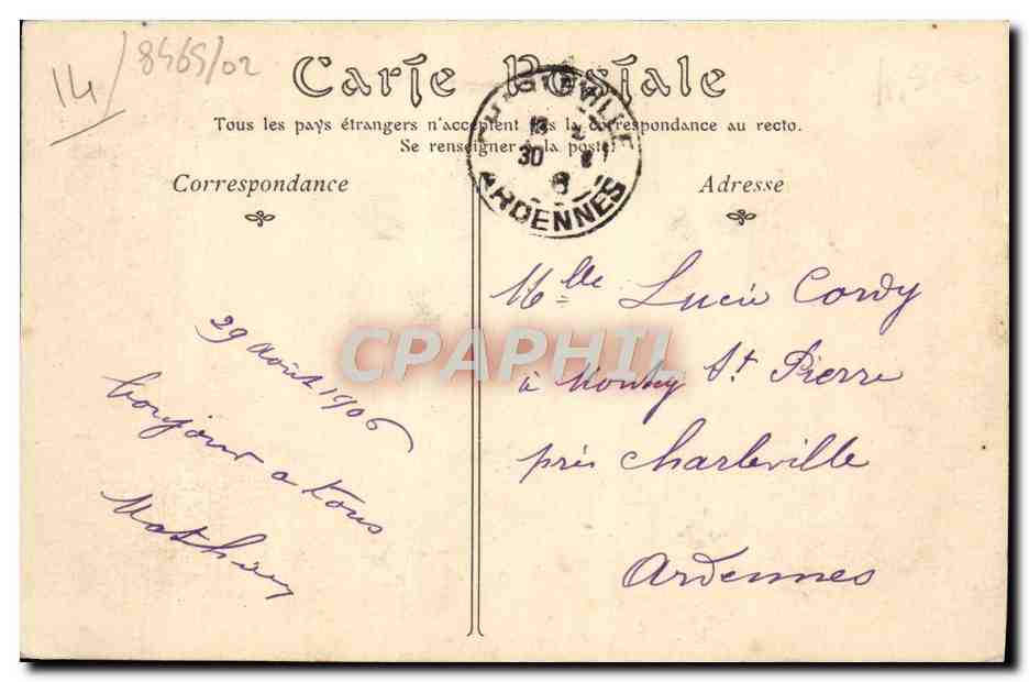 CPA Trouville Sur Mer Le Grand Salon — Rückseite