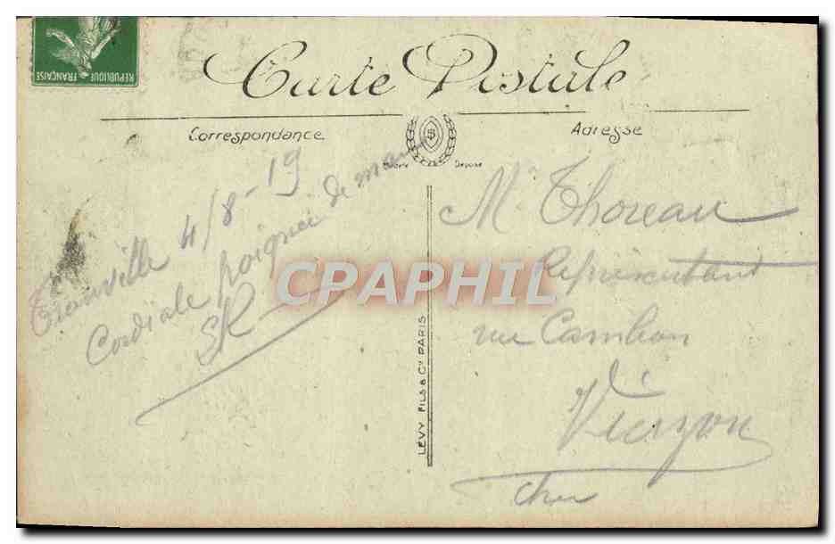 CPA Trouville Le Casino Muncipal — Rückseite