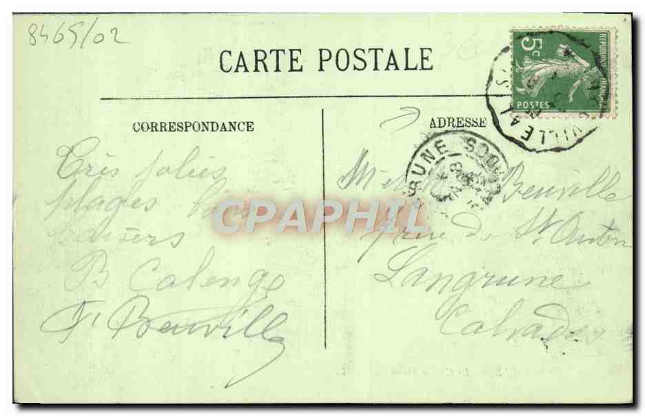 CPA Trouville Le Casino Muncipal — Rückseite