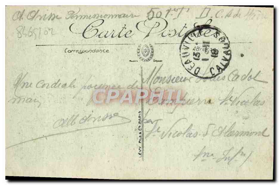 CPA Trouville Le Casino  — Rückseite