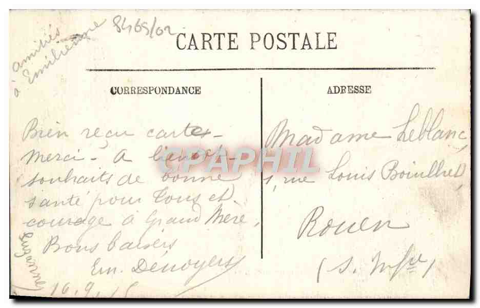 CPA Trouville Le Casino  — Rückseite