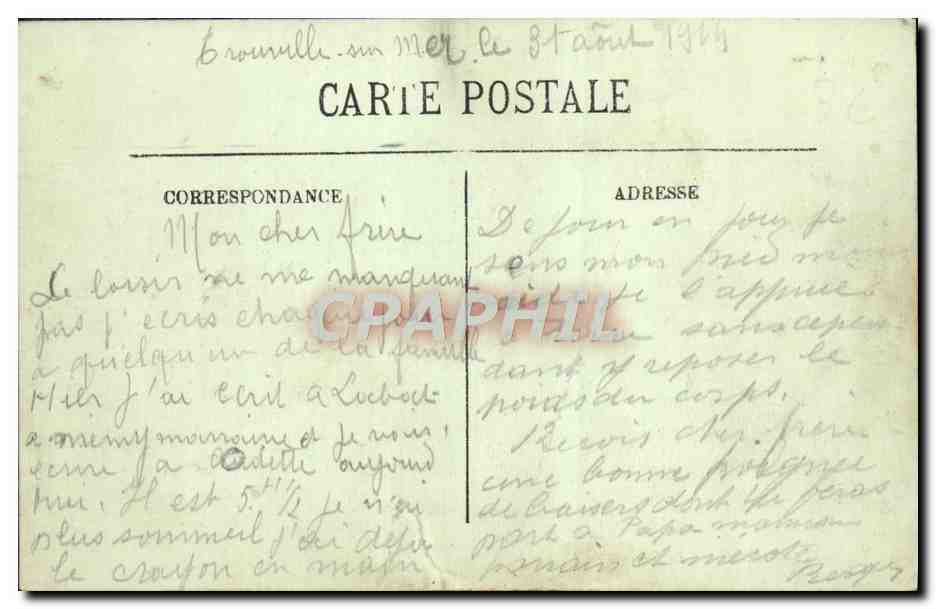 CPA Trouville Le Casino — Rückseite
