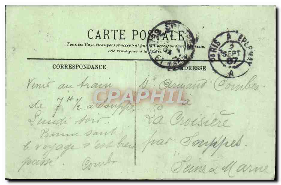 CPA Trouville Le Casino et les Planches — Back