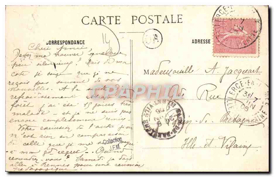 CPA Trouville Souvenir — Verso