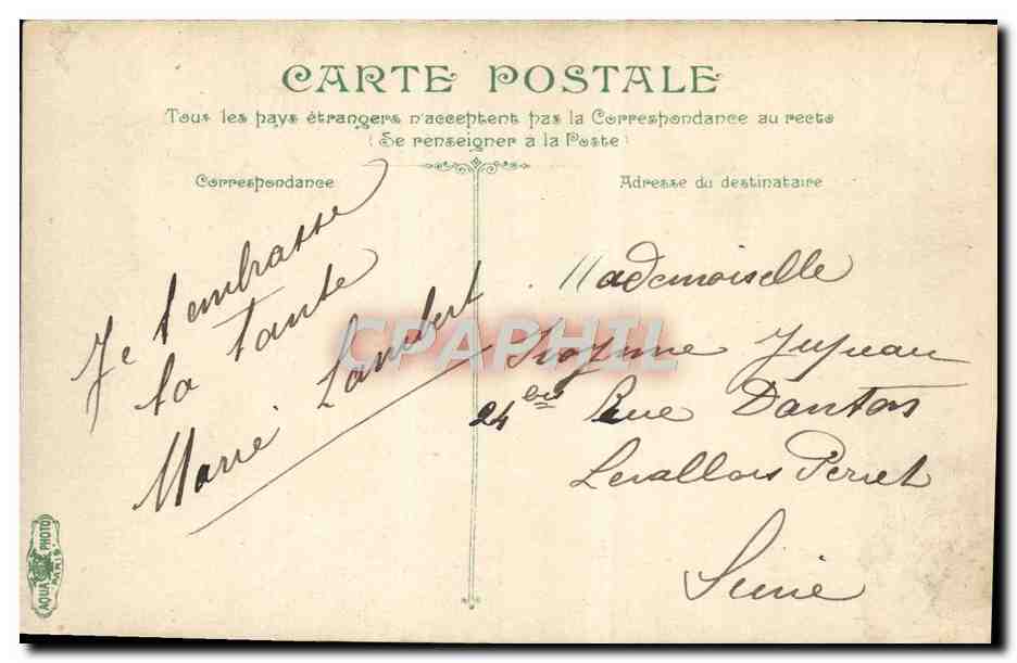 CPA Trouville L'Eglise Notre Dame de Bon Secours — Verso
