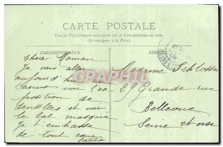 CPA Trouville L'Eglise Notre Dame  — Rückseite