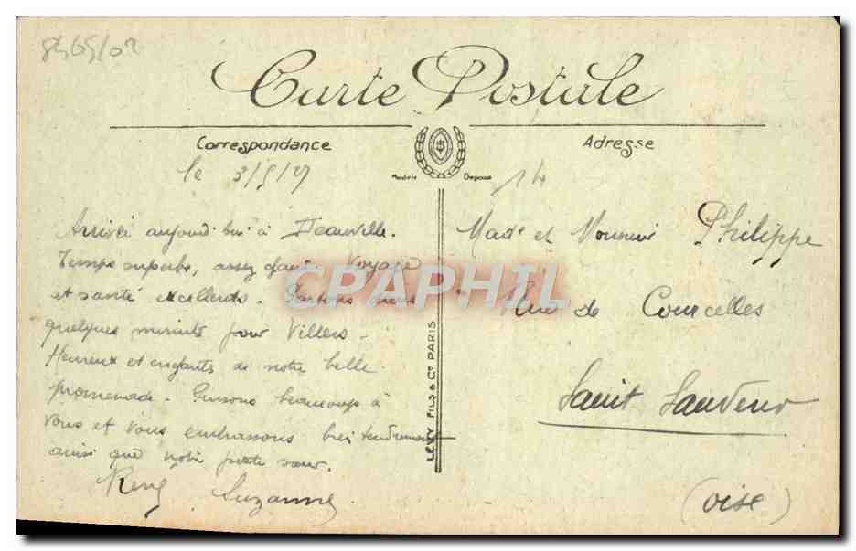 CPA Trouville L'Eglise Notre Dame de Bon Secours — Rückseite