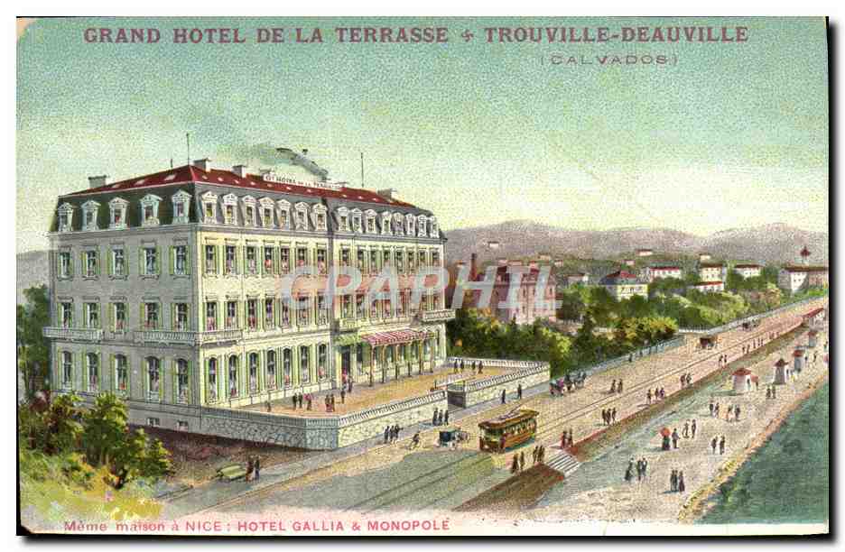 CPA Trouville Grand Hotel De La Terrasse Trouville Deauville Hotel Gallia Monopole 