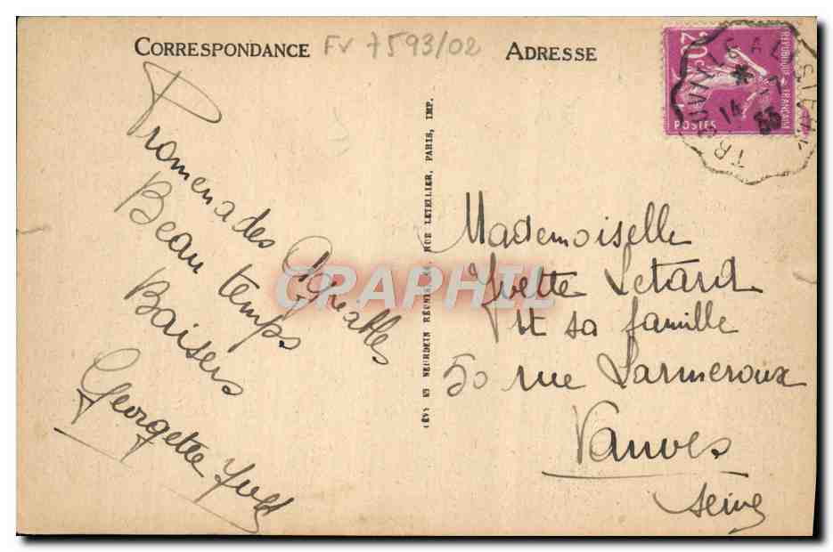 CPA Trouville La Reine Des Plages La Cancaniere et Les Planches — Verso