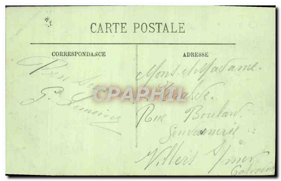 CPA Trouville Hotel et Rue De Paris — Verso