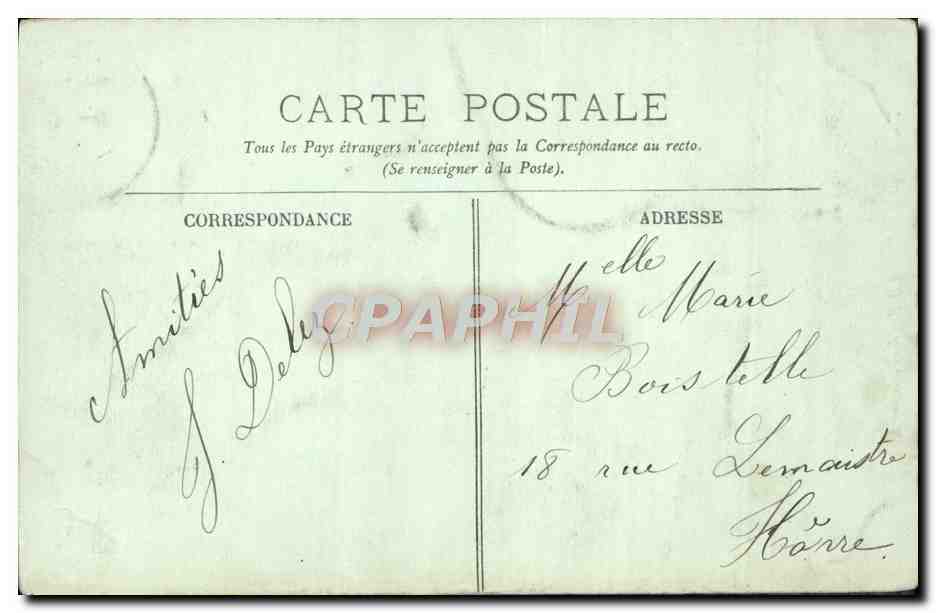 CPA Trouville Hotel et Rue De Paris — Verso