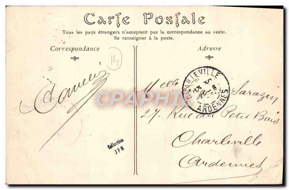 CPA Trouville Hotel et De Paris — Verso