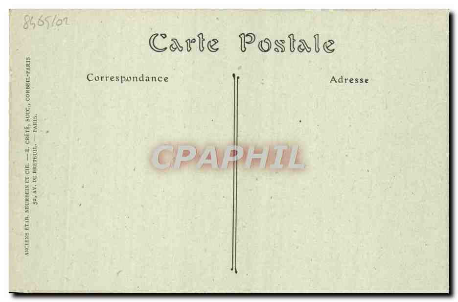 CPA Trouville Sur Mer Trouville Palace — Verso