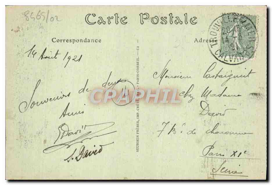 CPA Trouville Sur Mer L'Hotel Des Roches Noires — Rückseite