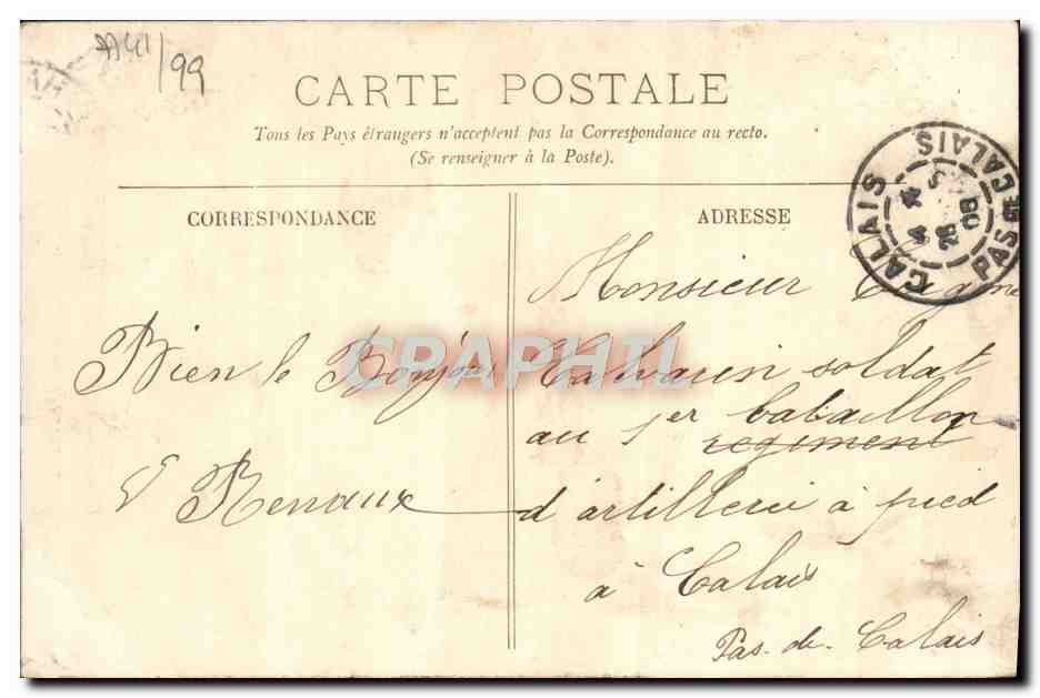 CPA Trouville La Plage a L'Heure du Bain — Verso