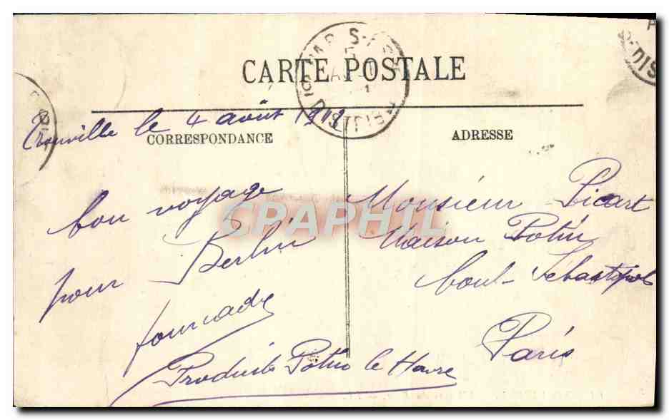 CPA Trouville L'Heure du Bain — Back