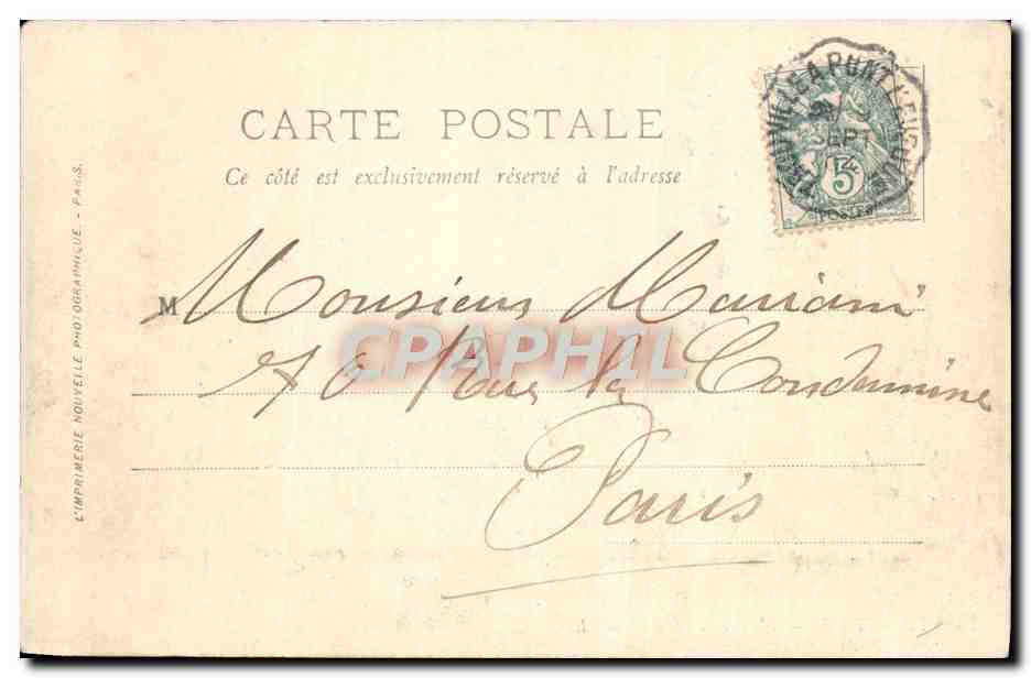 CPA Trouville L'Heure du Bain — Verso