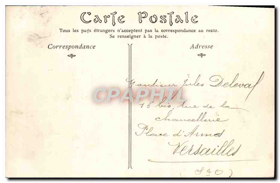 CPA Trouville La Plage a L'Heure des Bains — Verso