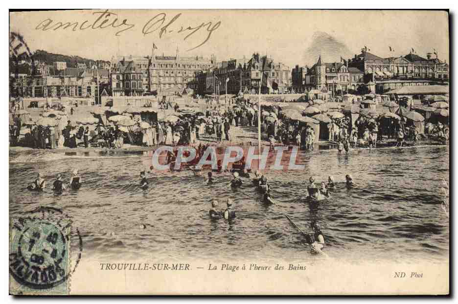 CPA Trouville La Plage a L'Heure des Bains