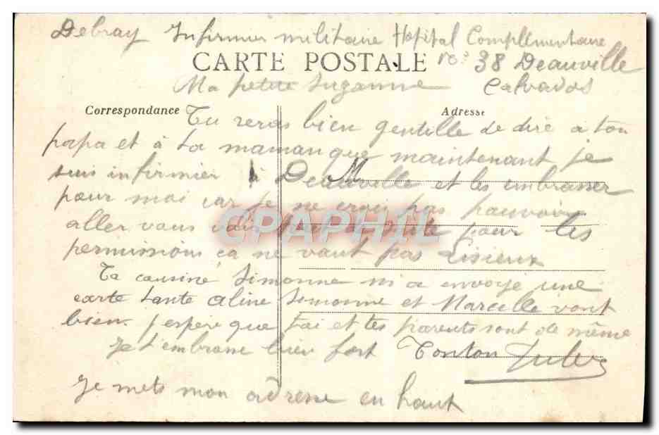 CPA Trouville Sortie du Bateau de Sauvetage Par Tempete — Rückseite