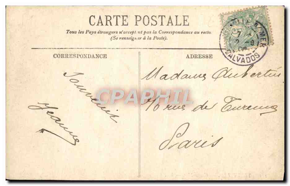 CPA Trouville Grosse Mer Bateau Voilier  — Verso