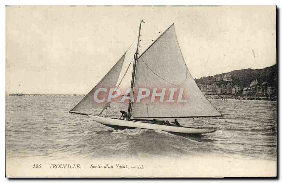 TROUVILLE — Sortie d'un Yacht — LL. — n° 124