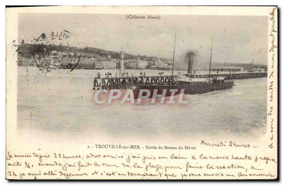 CPA Trouville Sur Mer Sortie du Bateau du Havre