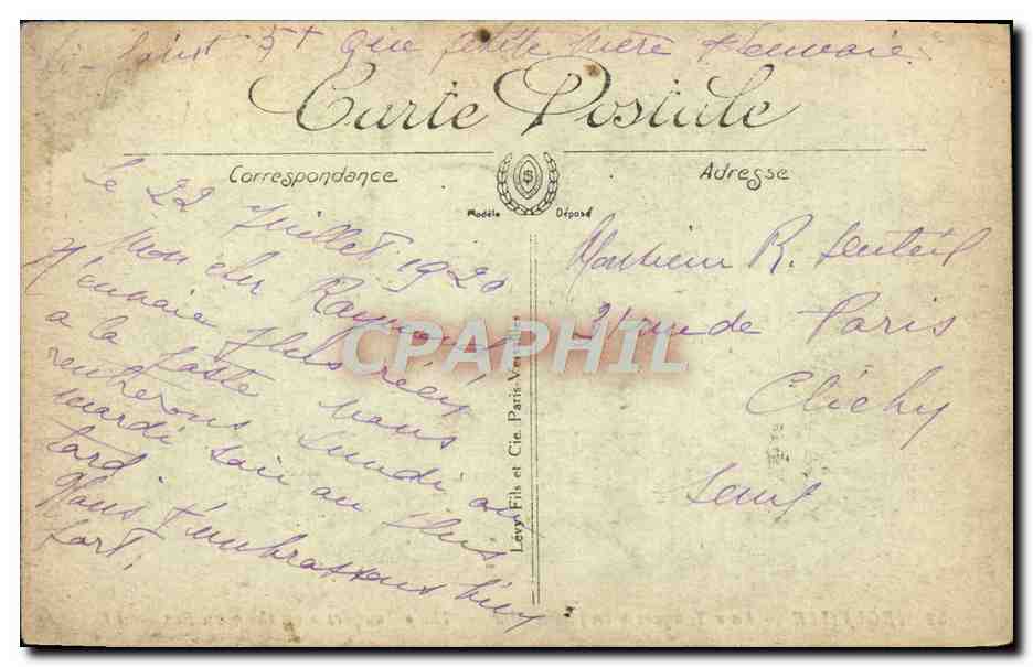 CPA Trouville La Touques en pleine mer Bateaux  — Verso