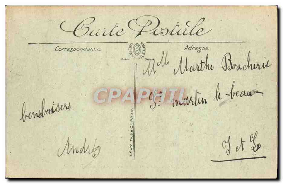 CPA Trouville Deauville le entrant dans les jetees Bateau — Verso