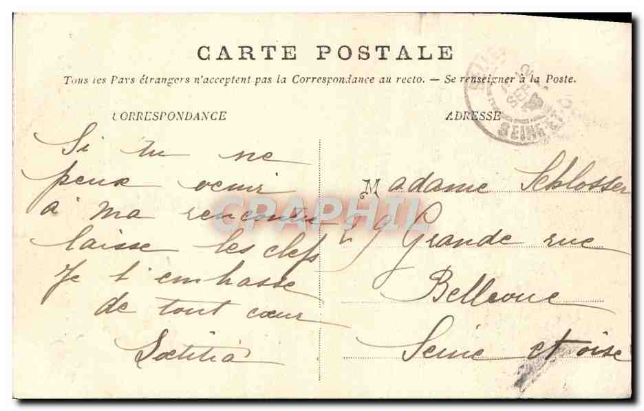 CPA Trouville Le calvaire — Verso