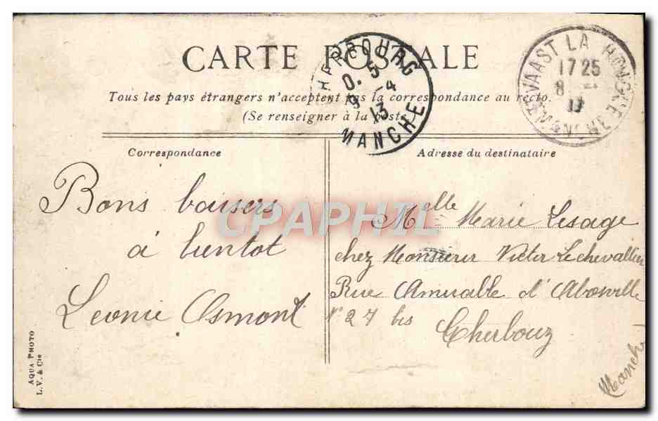 CPA Trouville Le casino — Rückseite