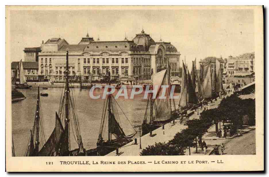 CPA Trouville La reine des plages le casino et le port Bateaux