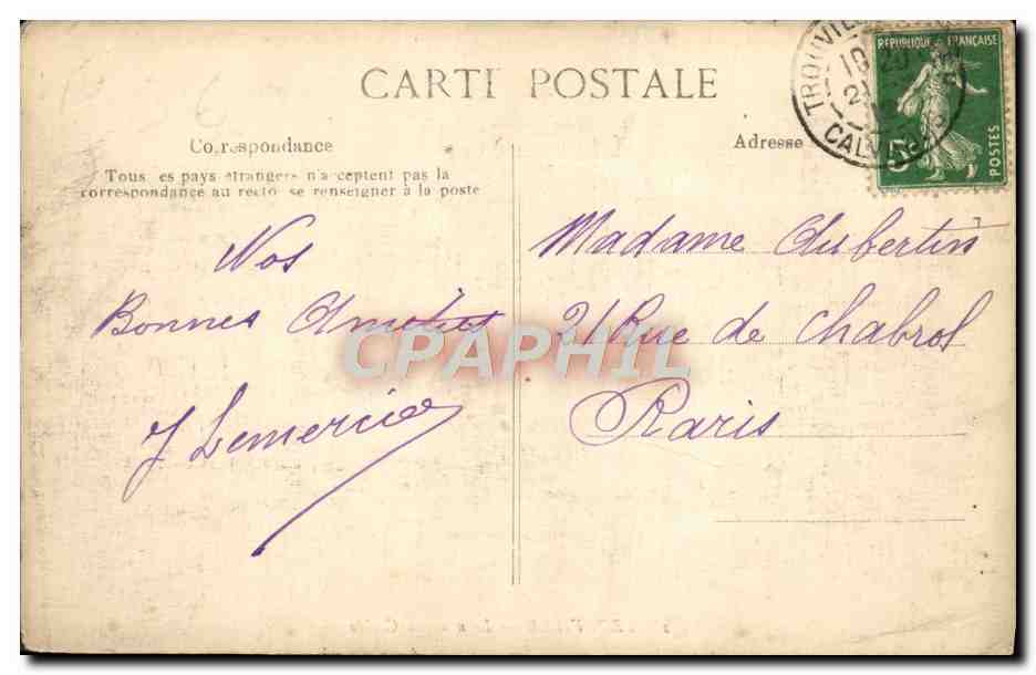 CPA Trouville Le nouveau casino — Verso