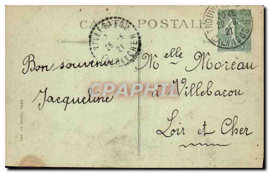 CPA Trouville Le casino et la jetee Bateau — Verso