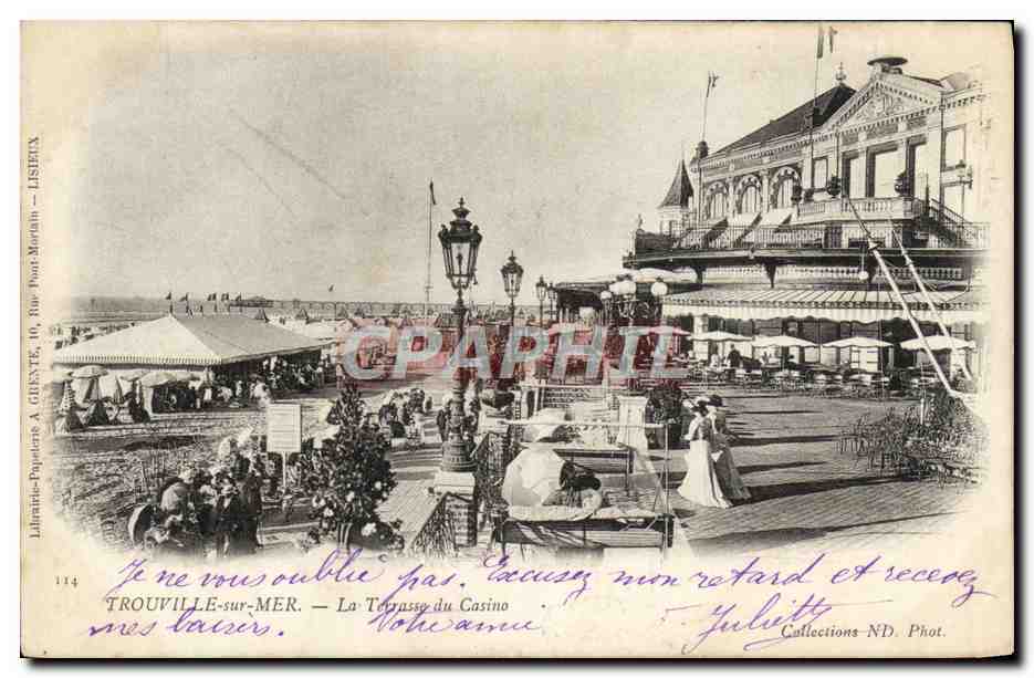 CPA Trouville Sur mer la terrasse du casino