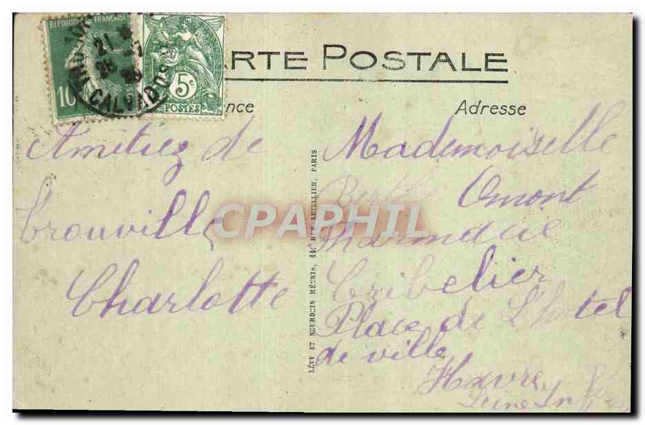 CPA Trouville Le casino municipal — Verso