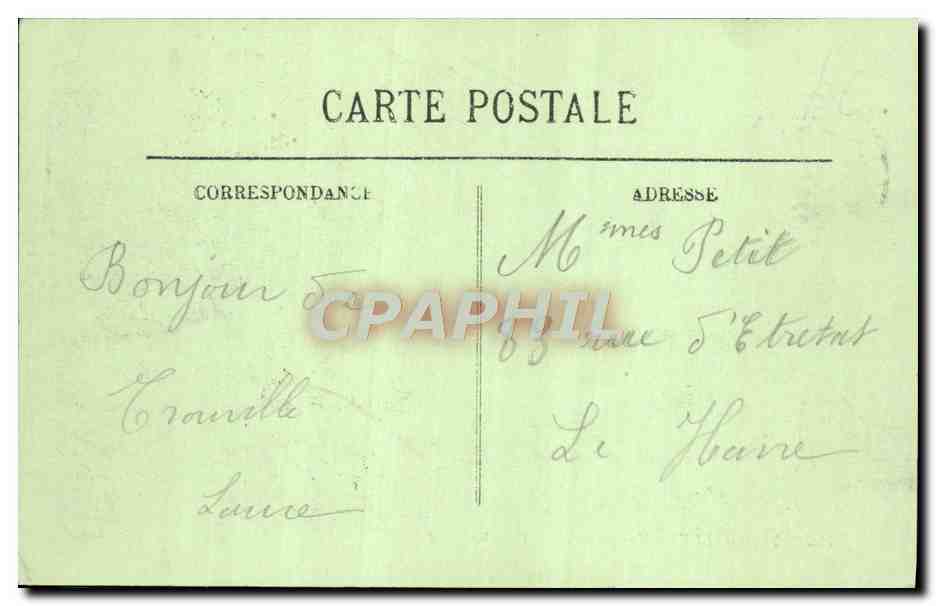 CPA Trouville La casino et les planches — Rückseite