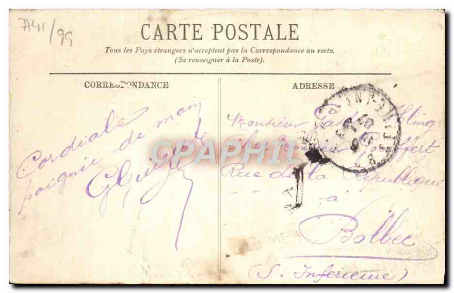 CPA Trouville La terrasse de casino et les planches — Verso