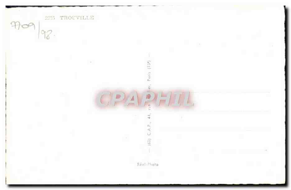 CPM Souvenir de Trouville Plage Boulevard Ferdinand Moureaux Piscine Casino Folklore  — Verso