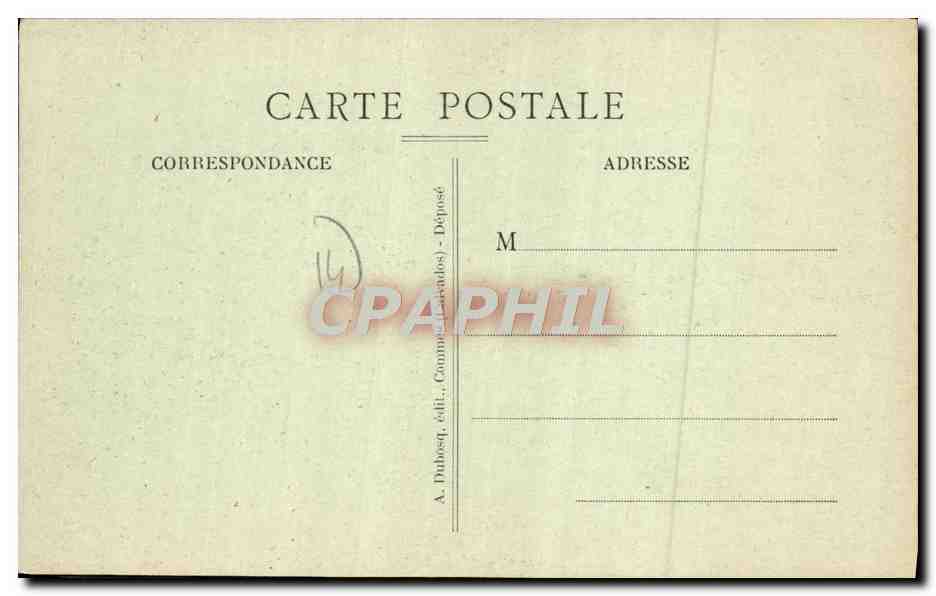 CPA En Normandie Marigny sur mer un chemin dans la falaise Enfants — Verso
