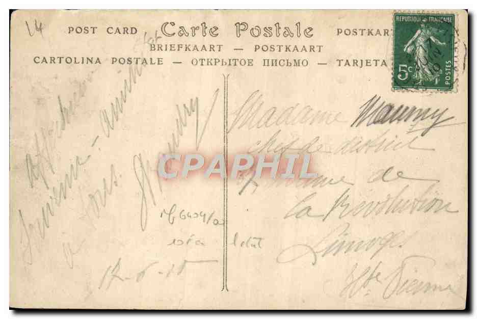 CPA Mesnil Mauger la grotte et le calvaire — Rückseite