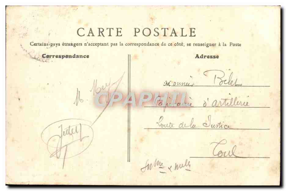 CPA Riva bella la plage les cabines et les villas — Rückseite