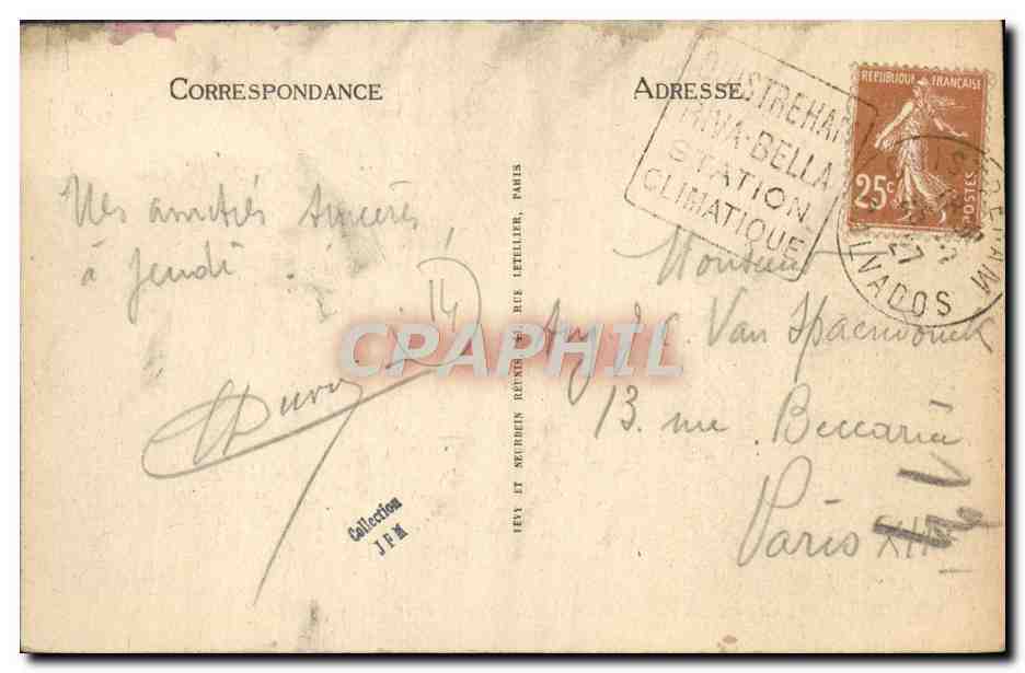 CPA Riva bella Tout petit Eugenie pastorale Titi et Suzon  — Rückseite