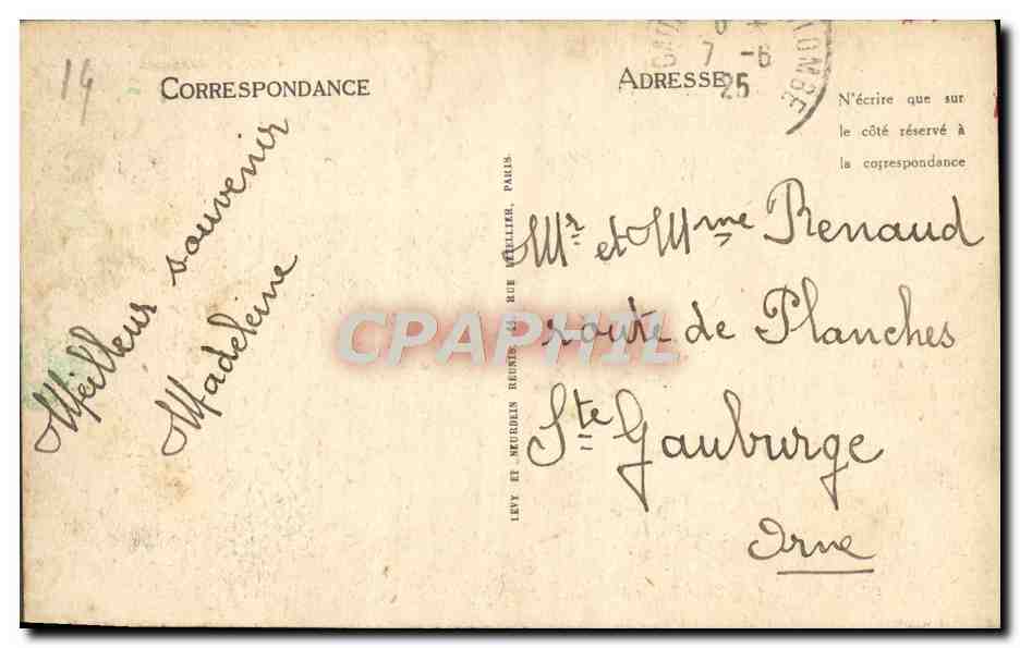 CPA Riva bella La vierge de riva — Rückseite