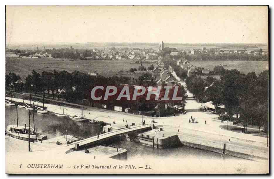 Ouistreham — Le Pont Tournant et la Ville — LL