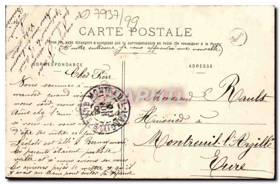 Lisieux et ses Environs — Château d'Ouilly-le-Vicomte — Lib. Blanche, Lisieux — Rückseite